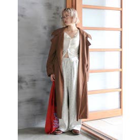 ルーズシルエットロングトレンチコート （ブラウン）