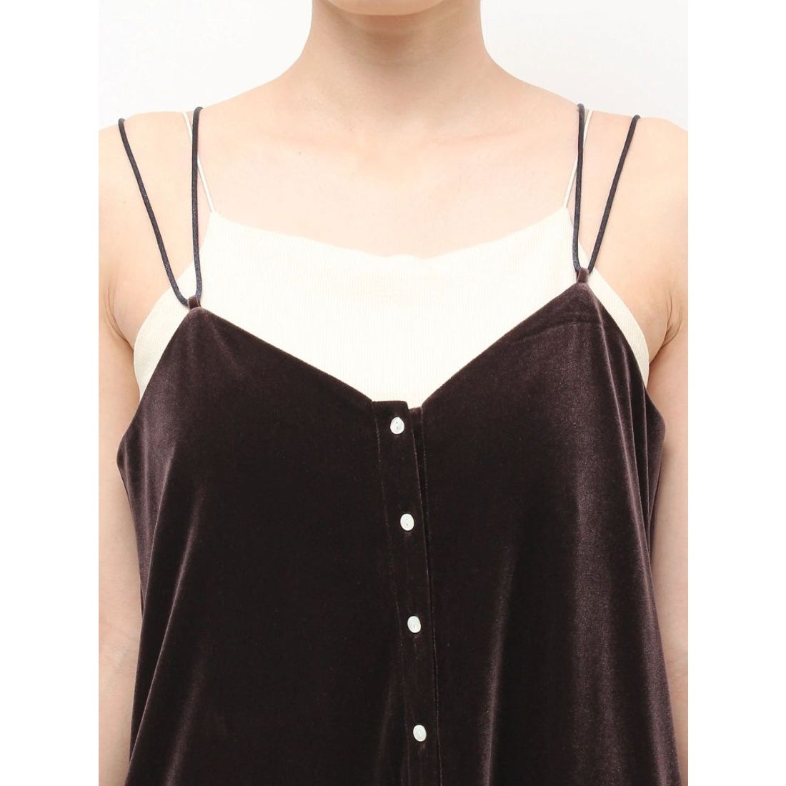 アングリッド Ungrid シアーベロアキャミワンピース （ブラック 