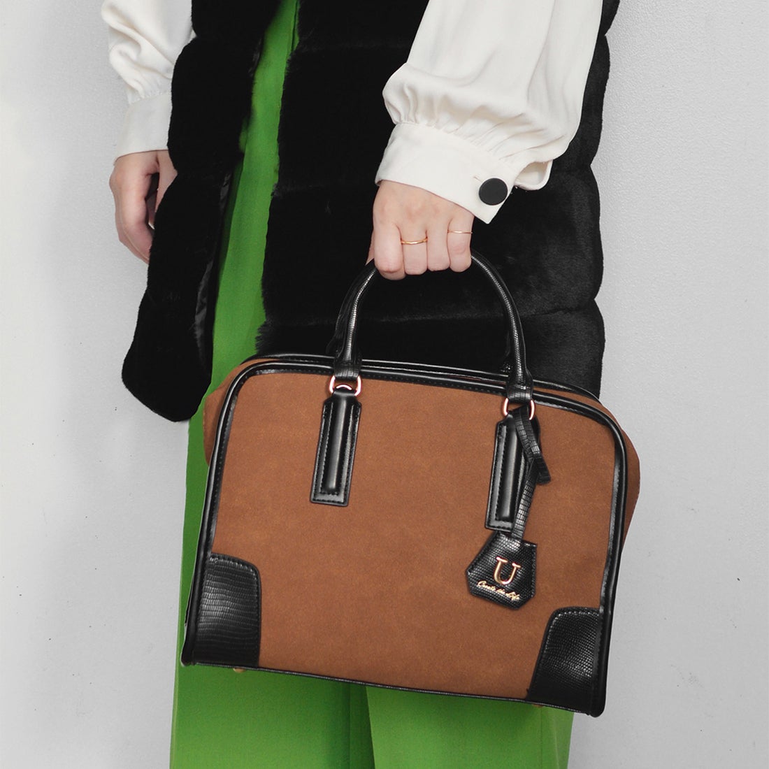 LOEWE ボストンバッグ ブロンズ ロエベ ポーチ アマソナ マイクロ ミニ 