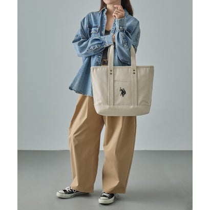 ユーエスポロアッスン U.S. POLO ASSN. キャンバストートM トートバッグ USPA2651 （オフホワイト）｜詳細画像