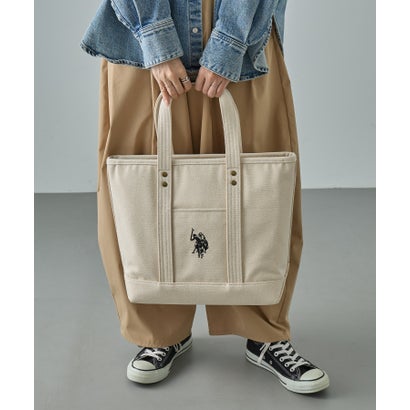 ユーエスポロアッスン U.S. POLO ASSN. キャンバストートM トートバッグ USPA2651 （オフホワイト）｜詳細画像