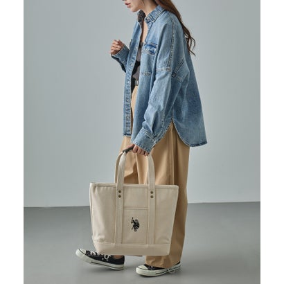 ユーエスポロアッスン U.S. POLO ASSN. キャンバストートM トートバッグ USPA2651 （オフホワイト）｜詳細画像