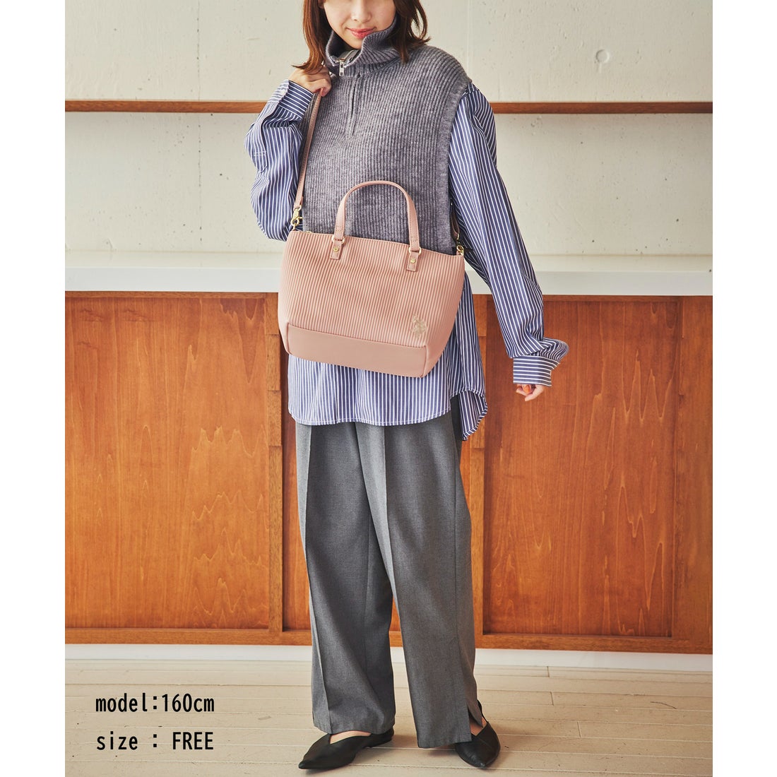 ユーエスポロアッスン U.S. POLO ASSN. プリーツ トートバッグ 