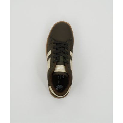ユーエスポロアッスン U.S. POLO ASSN. ボリュームソール ワンポイント 配色ライン スニーカー （ダークブラウン）｜詳細画像