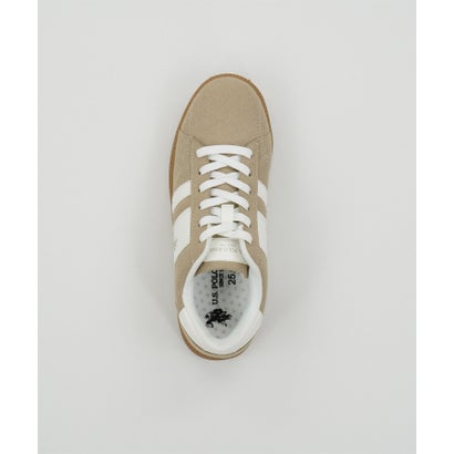 ユーエスポロアッスン U.S. POLO ASSN. ボリュームソール ワンポイント 配色ライン スニーカー （グレイッシュベージュ）｜詳細画像
