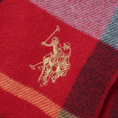 カシミヤタッチ チェックマフラー USPA-2019 （レッド）｜詳細画像