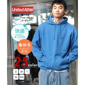 【UNITED ATHLE / ユナイテッドアスレ】10oz ヘビーウェイト フーディー パーカー 長袖 無地 ユニセックス 裏パイル 厚手 シンプル 5214 （ロイヤルブルー）