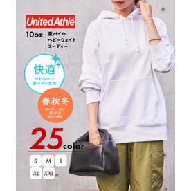 【UNITED ATHLE / ユナイテッドアスレ】10oz ヘビーウェイト フーディー パーカー 長袖 無地 ユニセックス 裏パイル 厚手 シンプル 5214 （ホワイト）