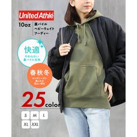【UNITED ATHLE / ユナイテッドアスレ】10oz ヘビーウェイト フーディー パーカー 長袖 無地 ユニセックス 裏パイル 厚手 シンプル 5214 （ライトオリーブ）