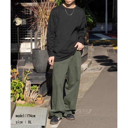 ユナイテッドアスレ United Athle  5.6oz トップス カットソー ロンT 長袖 推し活 カラバリ クルーネック コットン100% 5011 （ブラック）｜詳細画像