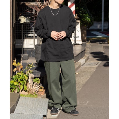 ユナイテッドアスレ United Athle  5.6oz トップス カットソー ロンT 長袖 推し活 カラバリ クルーネック コットン100% 5011 （ブラック）｜詳細画像