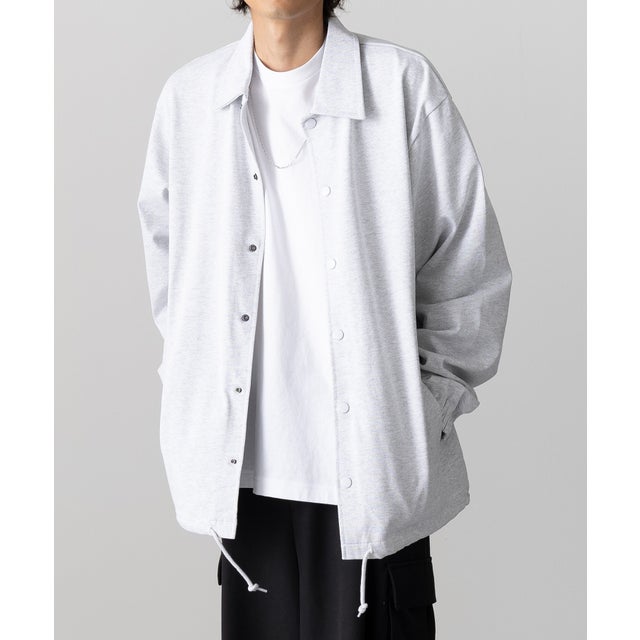 cotton jersey coach jacket / コットン ジャージー コーチジャケット 一重 4487 （アッシュ）