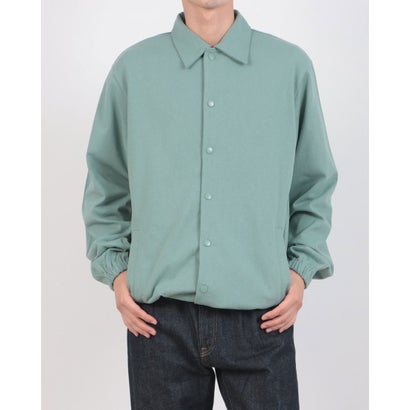 cotton jersey coach jacket / コットン ジャージー コーチジャケット 一重 4487 （スモーキーグリーン系）｜詳細画像