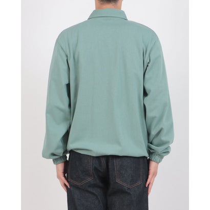 cotton jersey coach jacket / コットン ジャージー コーチジャケット 一重 4487 （スモーキーグリーン系）｜詳細画像