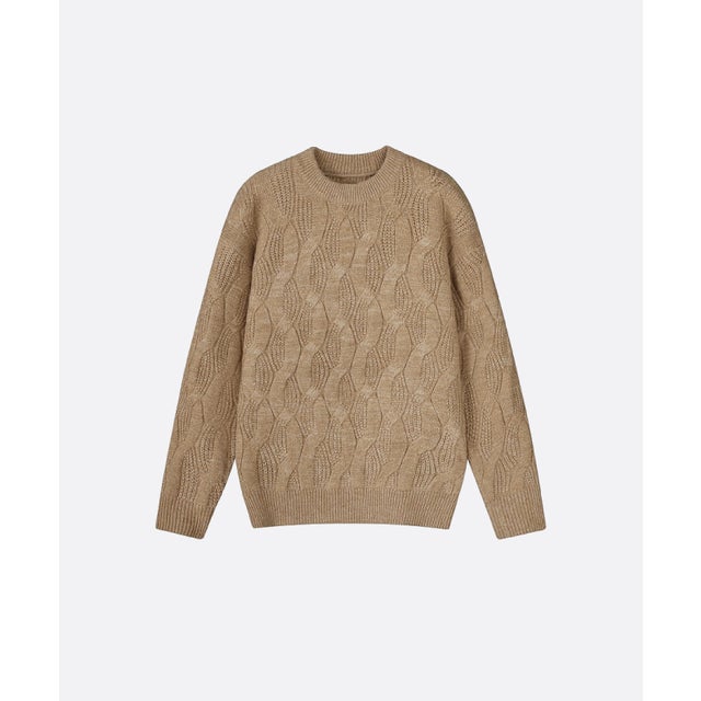 Round Collar Jeresy Sweater （Camel）