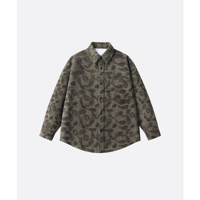 Paisley Jacquard Woolly Shirt （Army）
