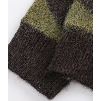 ユーム U：UME Camou Motif Round Neck Sweater （Green）｜詳細画像