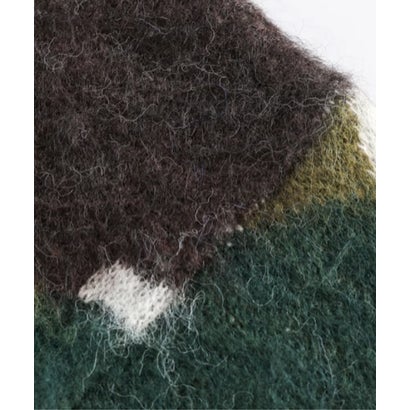 ユーム U：UME Camou Motif Round Neck Sweater （Green）｜詳細画像