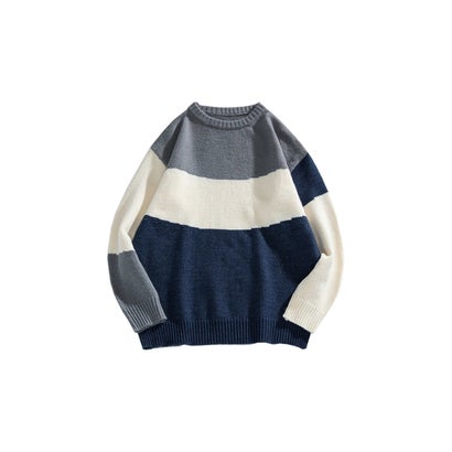 ユーム U：UME Contrast Color Stitching Knit （Gray）｜詳細画像