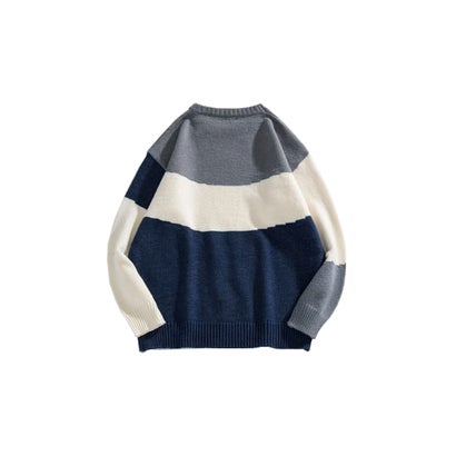 ユーム U：UME Contrast Color Stitching Knit （Gray）｜詳細画像