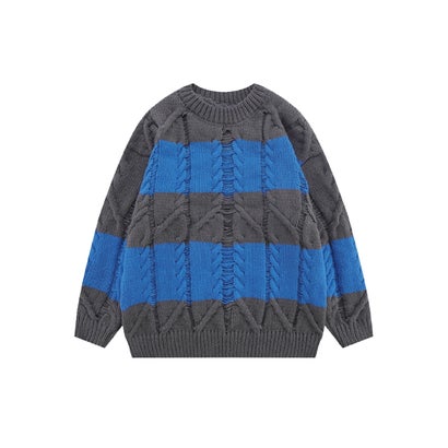 ユーム U：UME Braided Rib Sweater （Blue）｜詳細画像