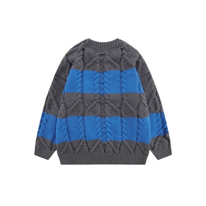 ユーム U：UME Braided Rib Sweater （Blue）｜詳細画像