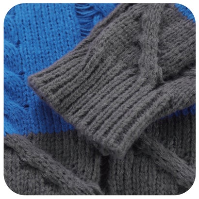 ユーム U：UME Braided Rib Sweater （Blue）｜詳細画像