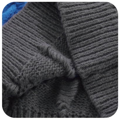 ユーム U：UME Braided Rib Sweater （Blue）｜詳細画像