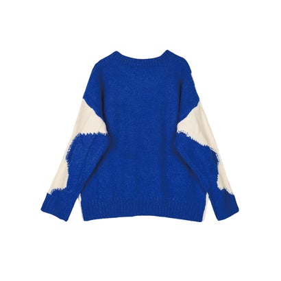 ユーム U：UME Blue Cow Pattern Knit （Blue）｜詳細画像