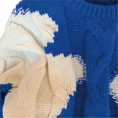 ユーム U：UME Blue Cow Pattern Knit （Blue）｜詳細画像