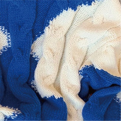 ユーム U：UME Blue Cow Pattern Knit （Blue）｜詳細画像