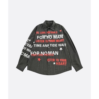 ユーム U：UME Graffiti Lettering Shirt （Black）｜詳細画像