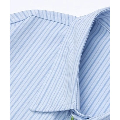 ユーム U：UME Floral Embroidery Stripe Long Sleeve Shirt （Green）｜詳細画像