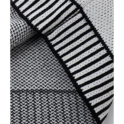 Sketch Outline Contrast Trim Cardigan （White）｜詳細画像