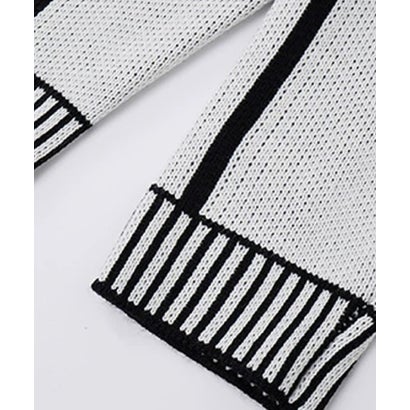 Sketch Outline Contrast Trim Cardigan （Black）｜詳細画像
