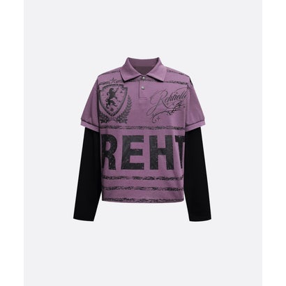 ユーム U：UME Crest Graphic Fake Two Long Sleeve T （Purple）｜詳細画像