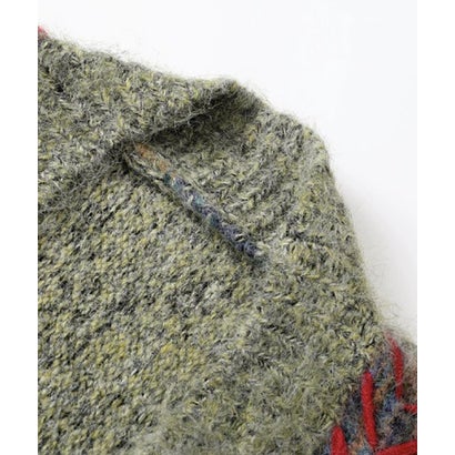 ユーム U：UME Contrast Stitch Detail Cardigan （Gray）｜詳細画像
