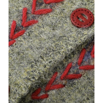 ユーム U：UME Contrast Stitch Detail Cardigan （Gray）｜詳細画像