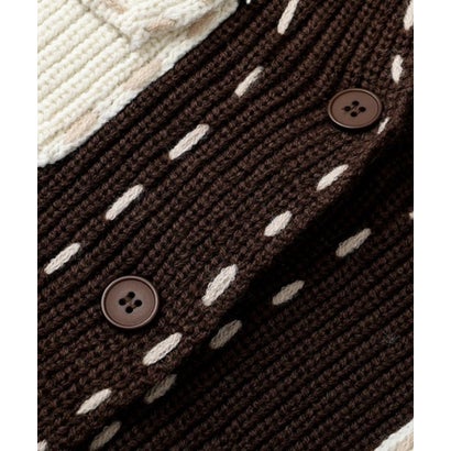 ユーム U：UME Multi Cargo Pocket Contrast Cardigan （Brown）｜詳細画像