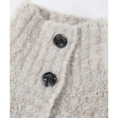 Mock Neck Vintage Jacquard Cardigan （Apricot）｜詳細画像