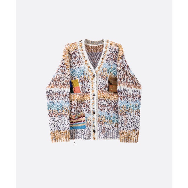 Retro Multi-Color Confetti Cardigan （Colorful）