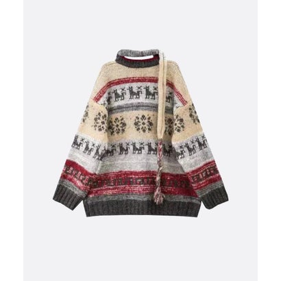 ユーム U：UME Braided Tie Toggle Cardigan （Colorful）｜詳細画像