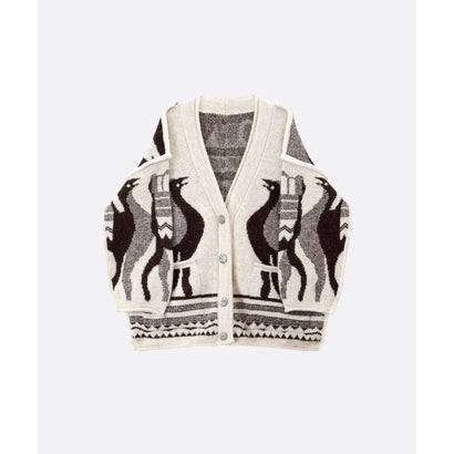 ユーム U：UME Alpaca Jacquard Cardigan （Apricot）｜詳細画像
