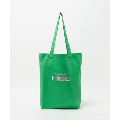 ＜HIELLO＞ロゴ トート バッグ （LIME）｜詳細画像