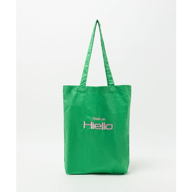 ＜HIELLO＞ロゴ トート バッグ （LIME）