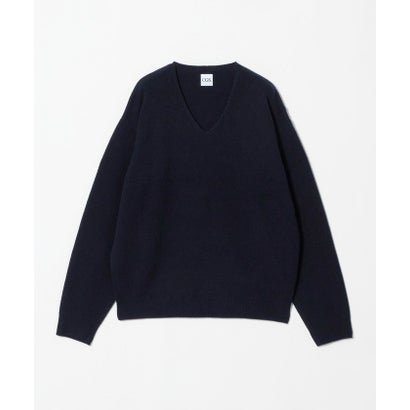 ＜CGS.＞メリノ ウール Vネック ニット プルオーバー （NAVY）｜詳細画像