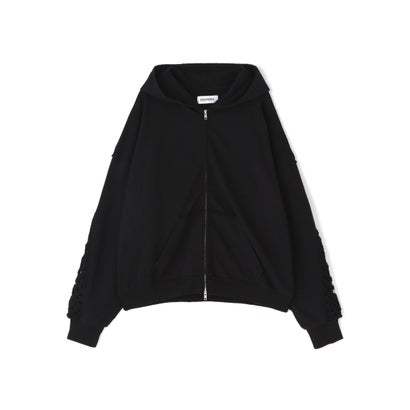 DISCOVERED（ディスカバード）別注CROCHET SLEEVE PARKA （グレー）｜詳細画像