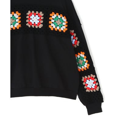 DISCOVERED（ディスカバード）別注CROCHET SLEEVE PARKA （グレー）｜詳細画像