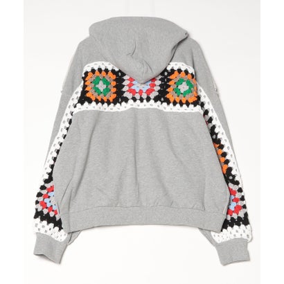 DISCOVERED（ディスカバード）別注CROCHET SLEEVE PARKA （グレー）｜詳細画像