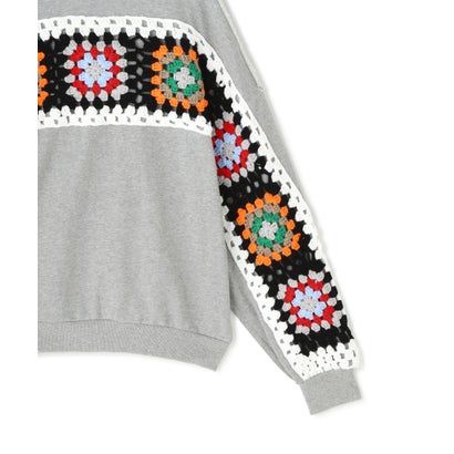 DISCOVERED（ディスカバード）別注CROCHET SLEEVE PARKA （グレー）｜詳細画像